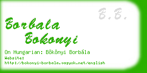 borbala bokonyi business card